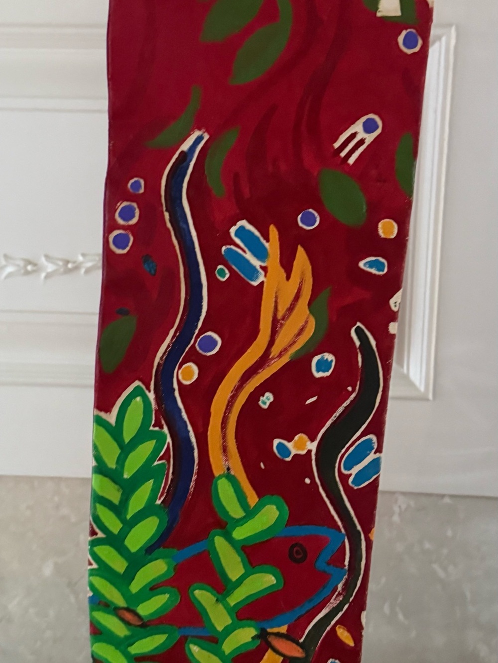 Colorful Abstract Hand Painted Stole for Clergy - Picture 8 of 9
